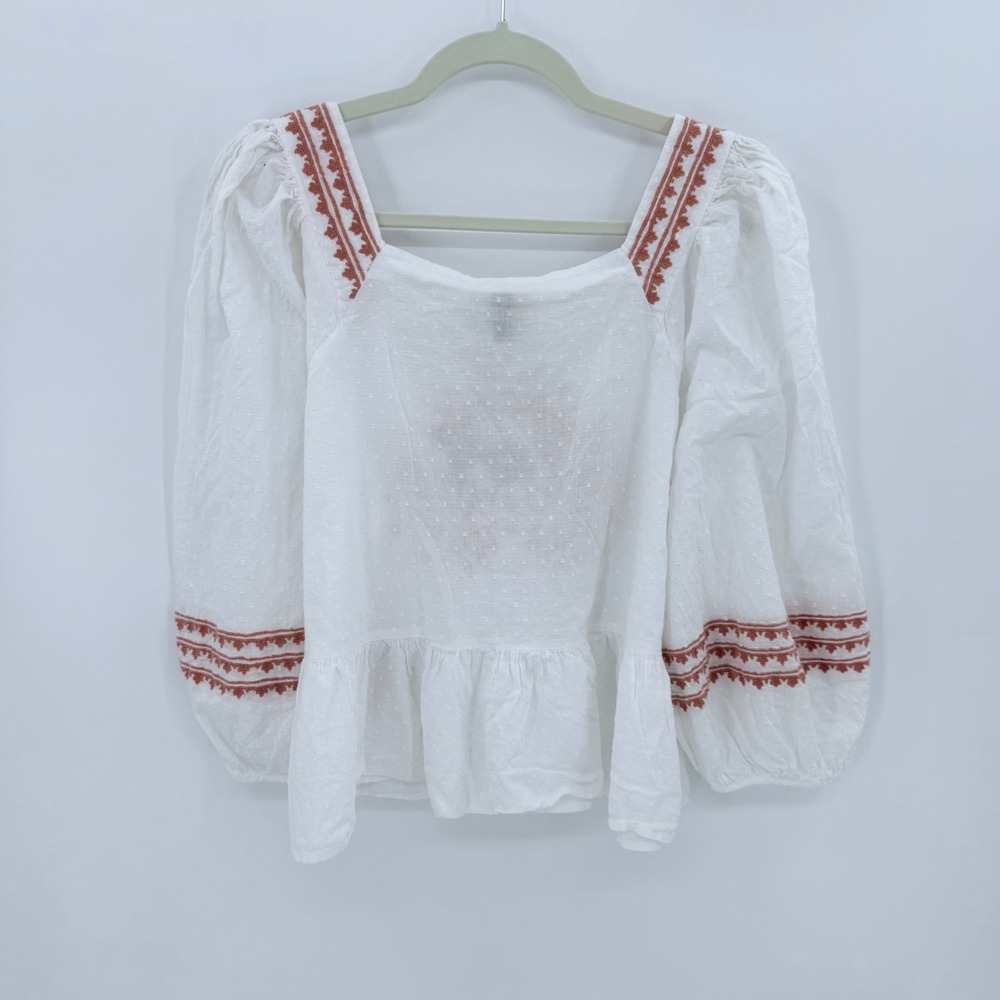 Universal Thread White Terracotta Embroidered Flo… - image 3